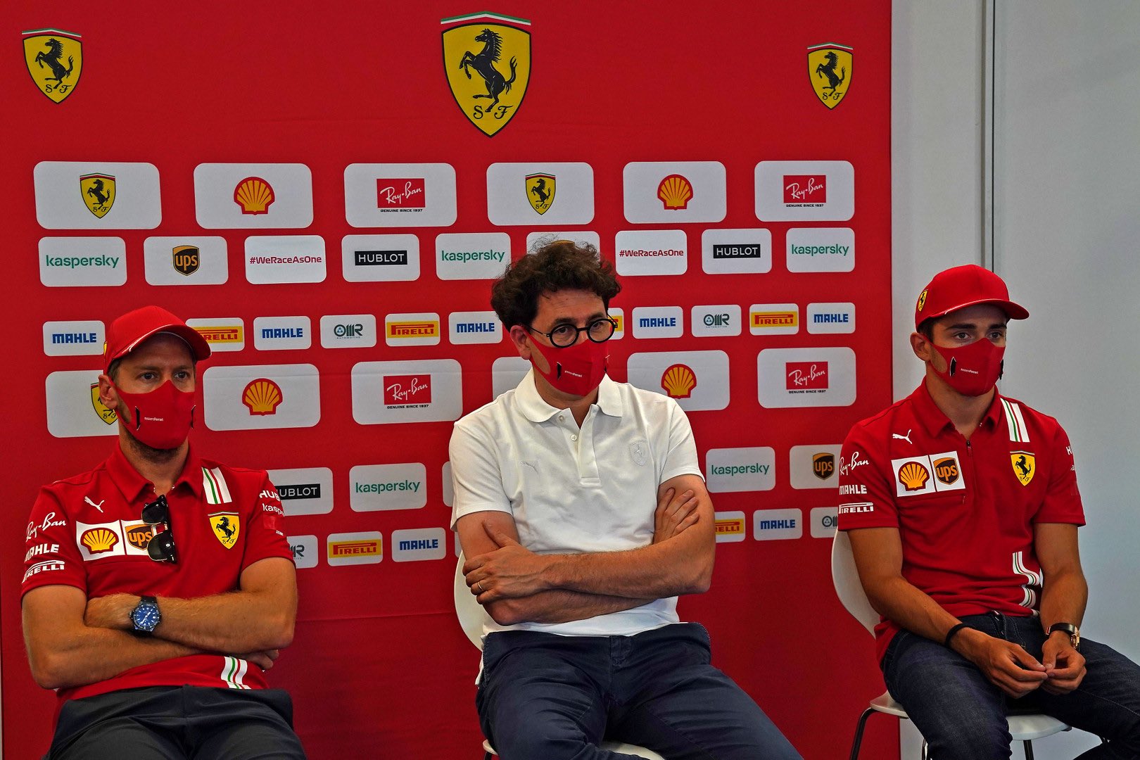 Ferrari Binotto Vettel Leclerc