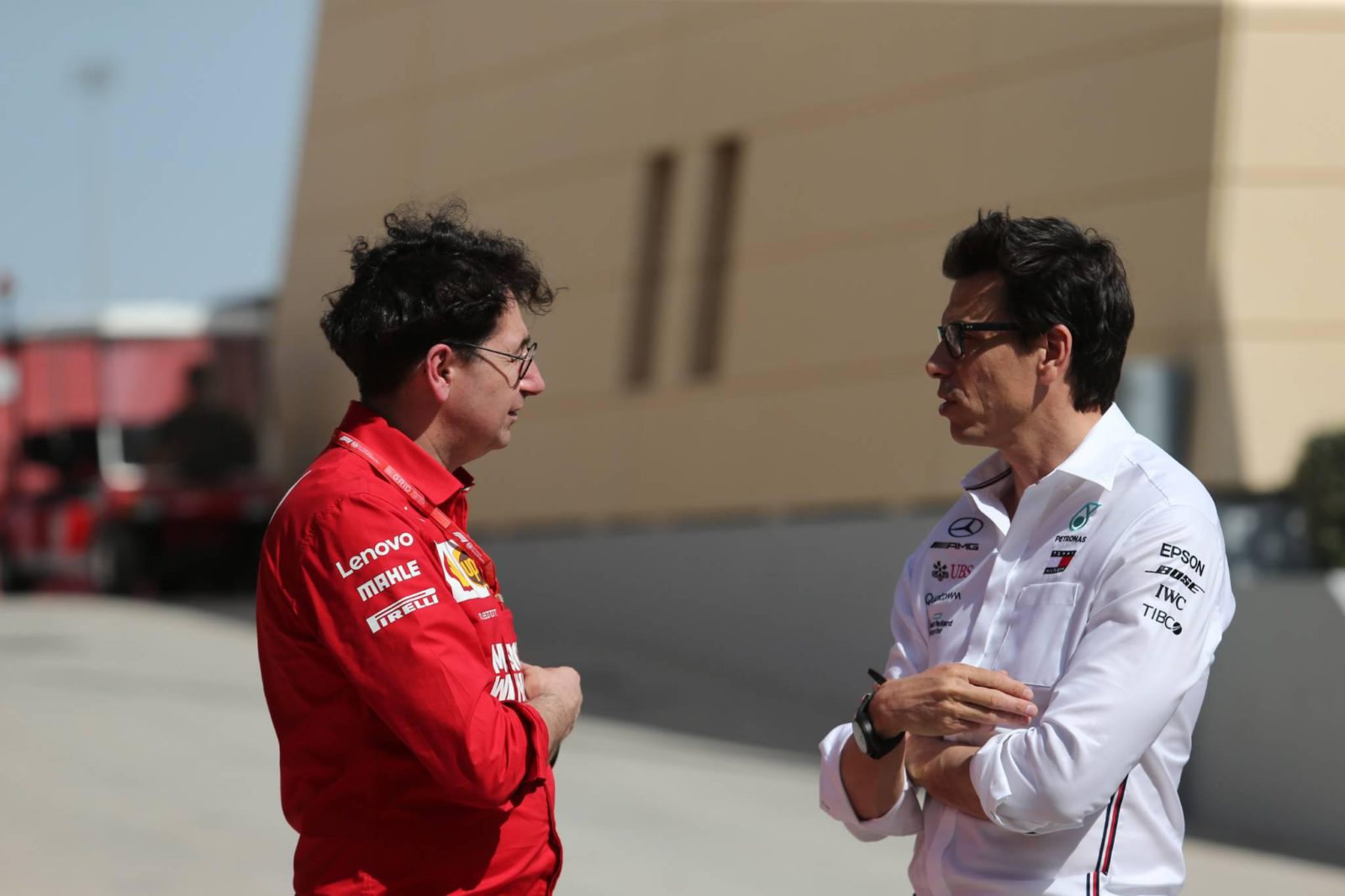 Mattia Binotto y Toto Wolff/Foto F1
