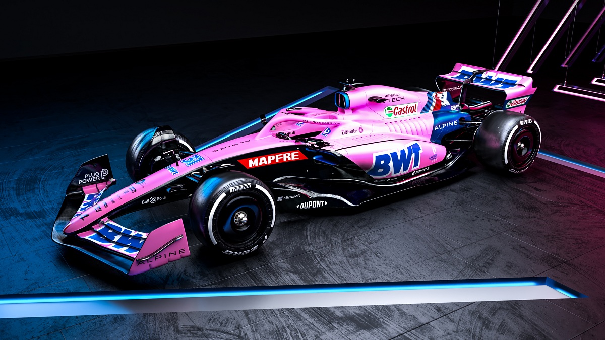 La librea que se utilizara en Bahrein y Arabia Saudita. (Alpine F1 Team)