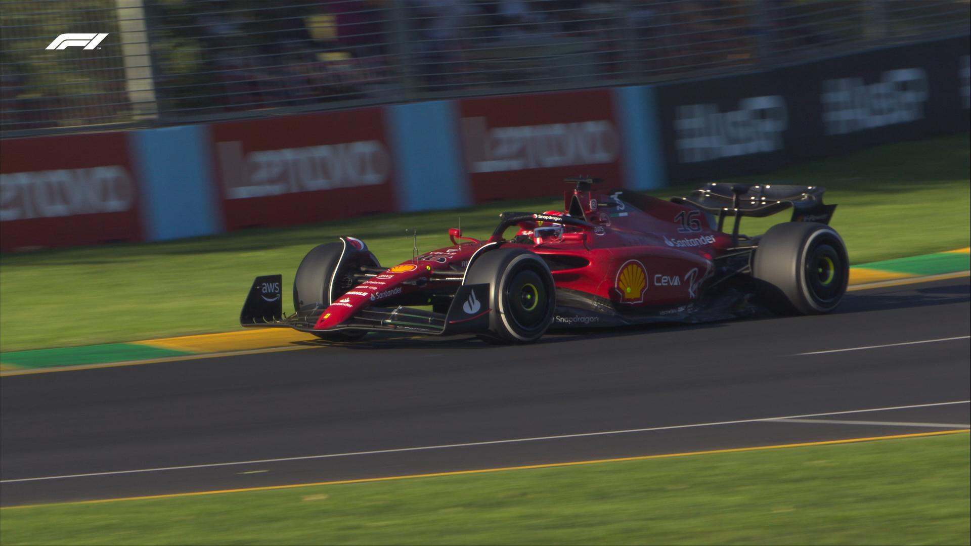 Leclerc rumbo al triunfo en Australia. Foto: F1TV