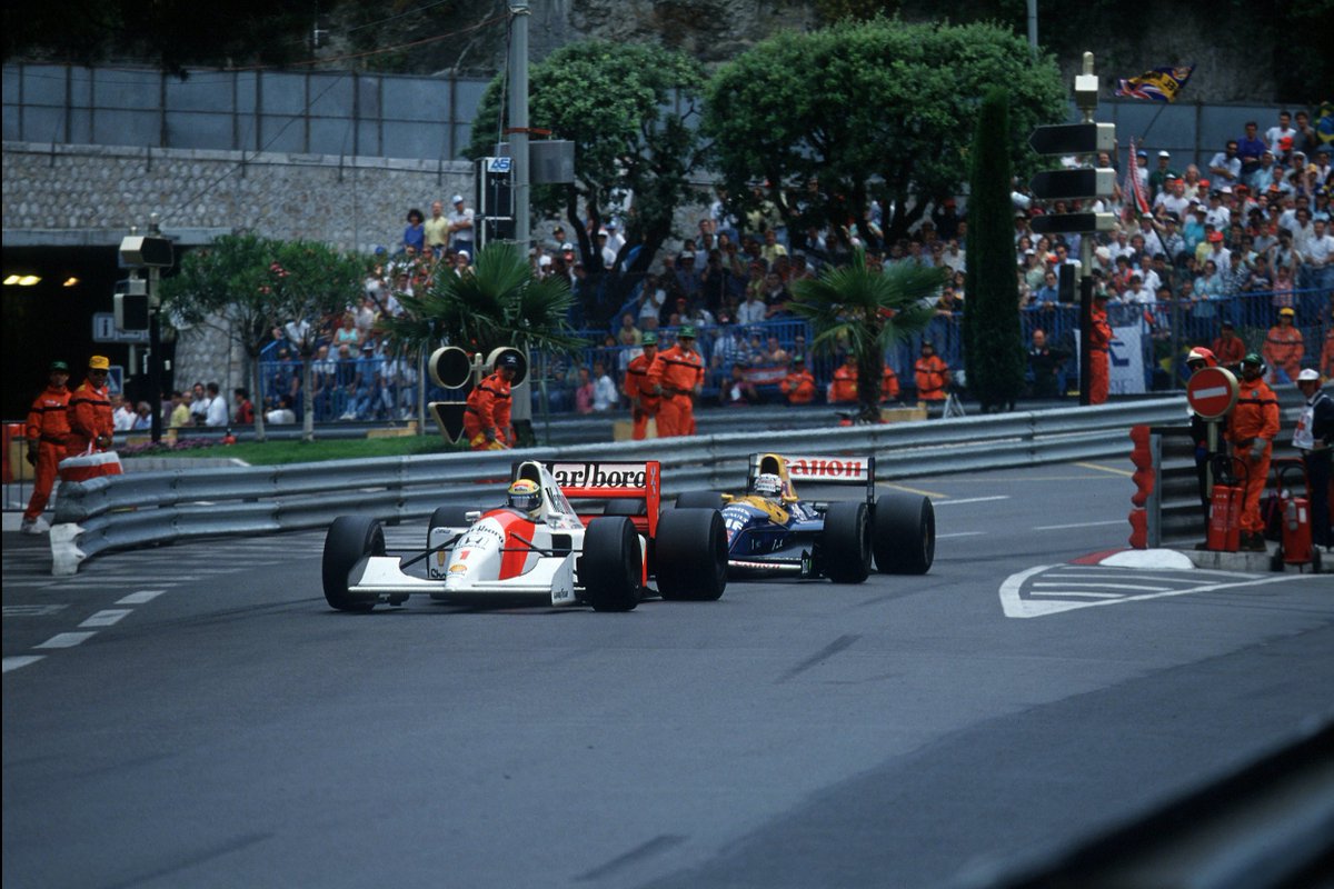 1992. Senna y Mansell en el duelo épico que marcó la historia de Mónaco. (Archivo / Getty Images)