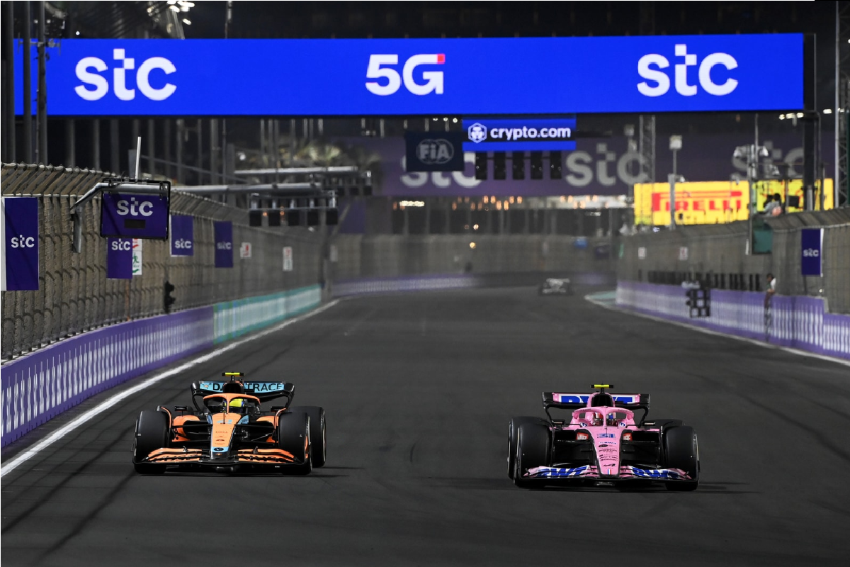 Ocon y Norris Jeddah 2022//Sutton