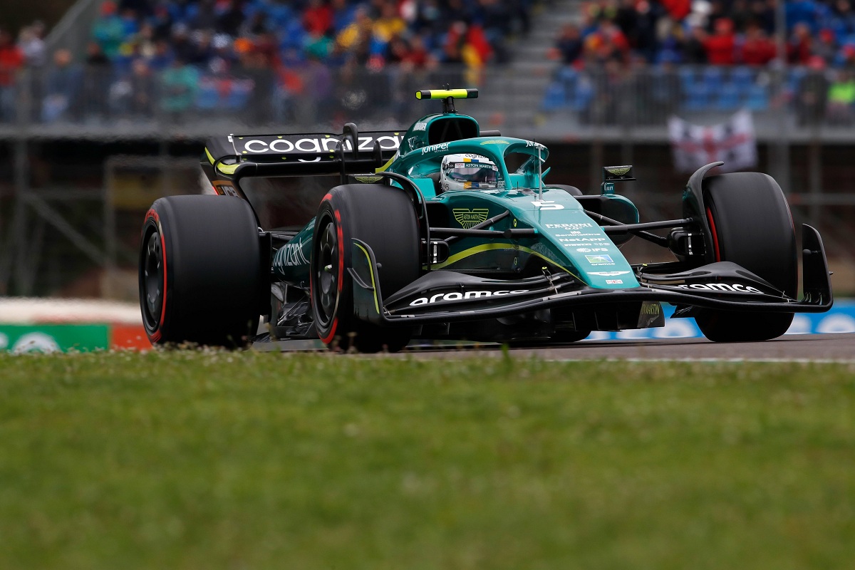 Sebastian Vettel durante la sprint. (Aston Martin Aramco Cognizant F1 Team)