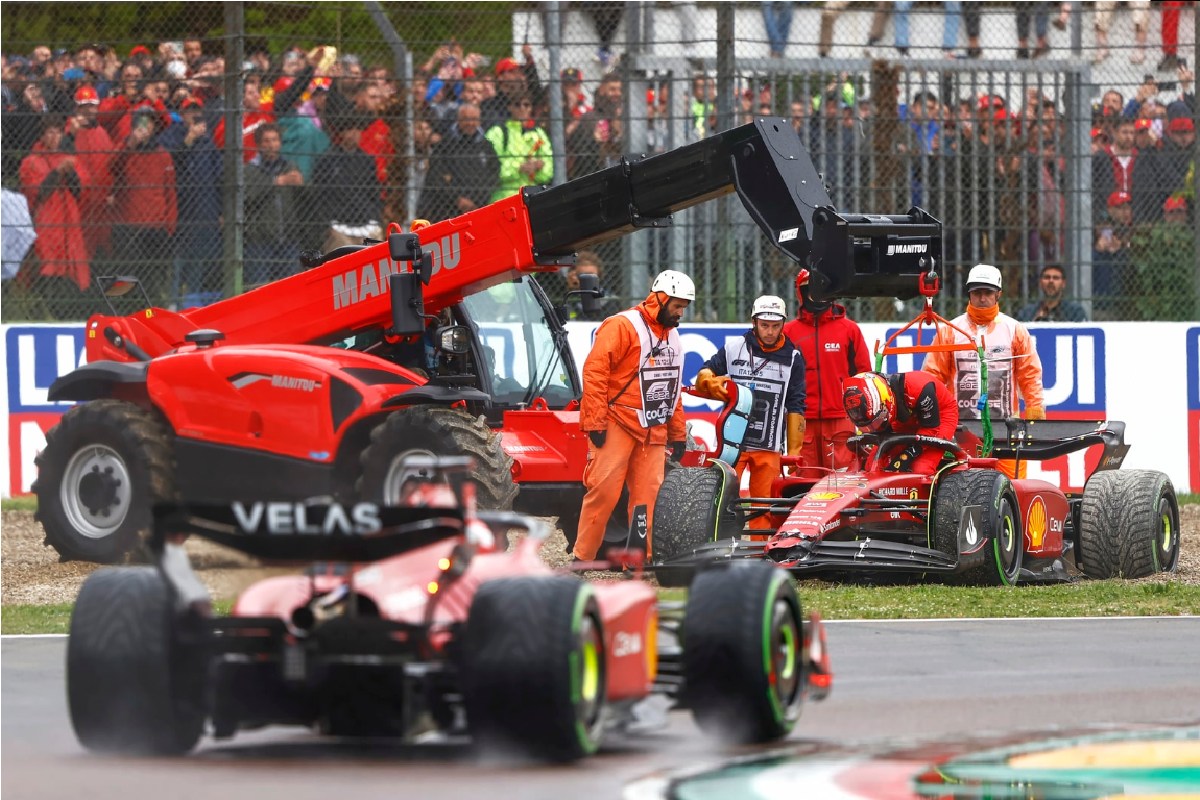 Ferrari en Imola 2022, Leclerc y Sainz//Andy Hone