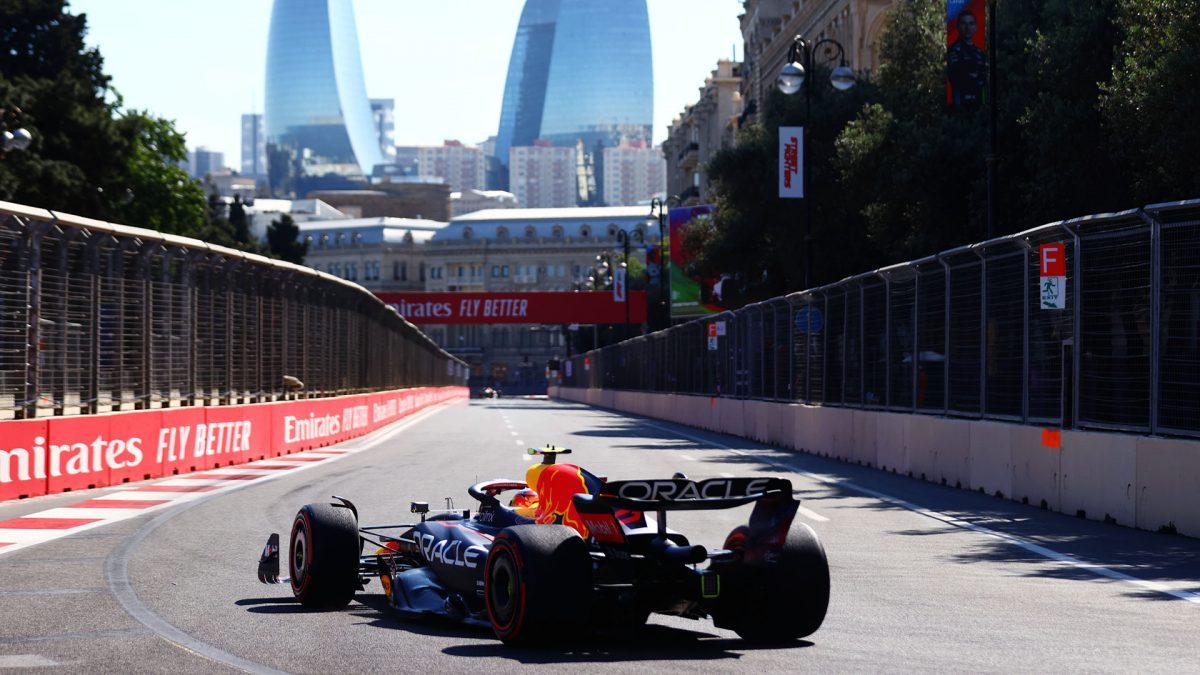 Pérez con buenas sensaciones luego del viernes en Baku