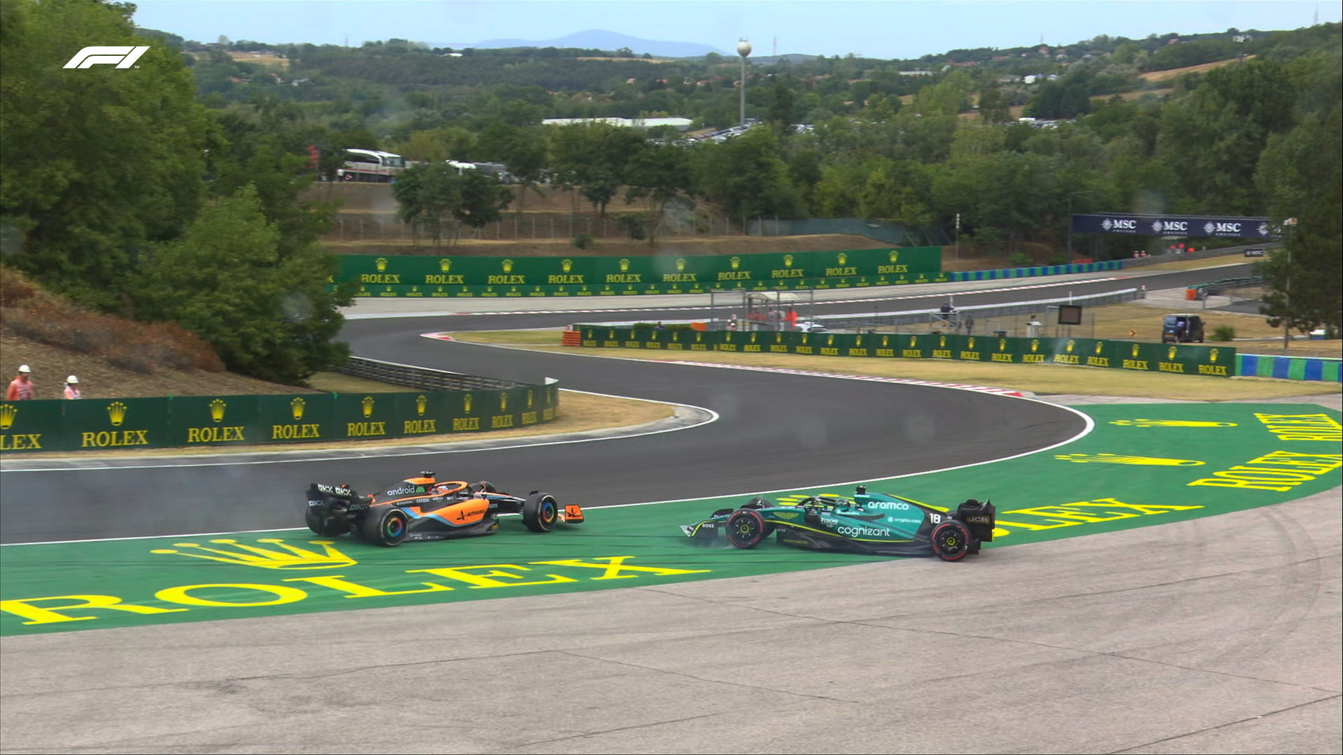Ricciardo Stroll Hungría 2022//F1TV