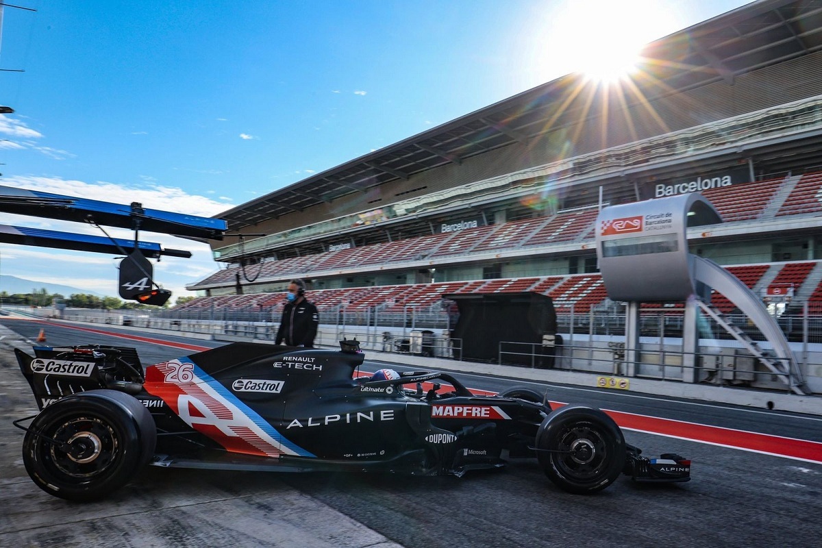 Kviat probando en Barcelona los neumáticos Pirelli de 18 pulgadas, Alpine fue su último equipo en F1. (Archivo / Alpine F1 Team)