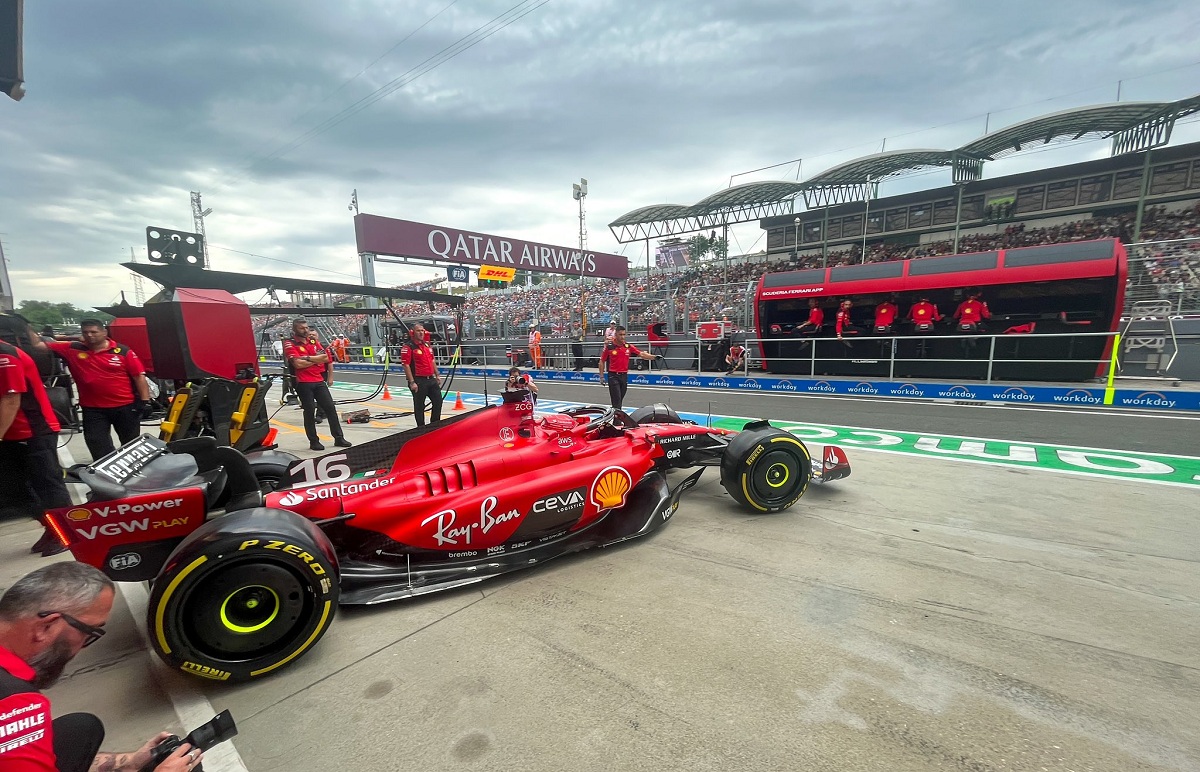 Leclerc sale a pista para el segundo libre. (Scuderia Ferrari)