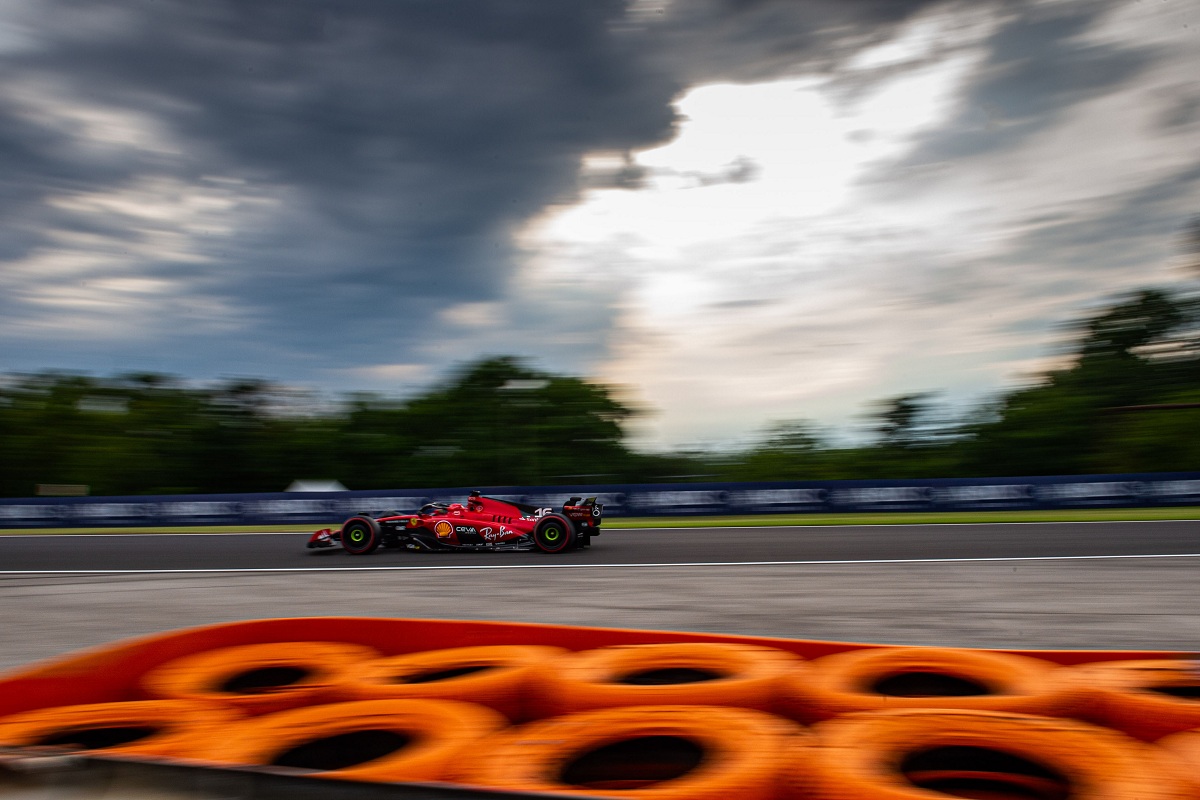 Girando en PL1 antes que empezara la lluvia. (Scuderia Ferrari)