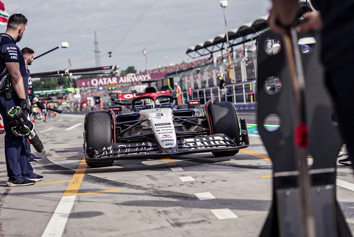 Ricciardo pudo girar con normalidad en PL2. (Scuderia AlphaTauri)
