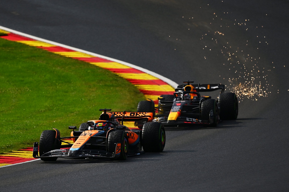 Piastri cuando lideró la Sprint de Spa. (F1)