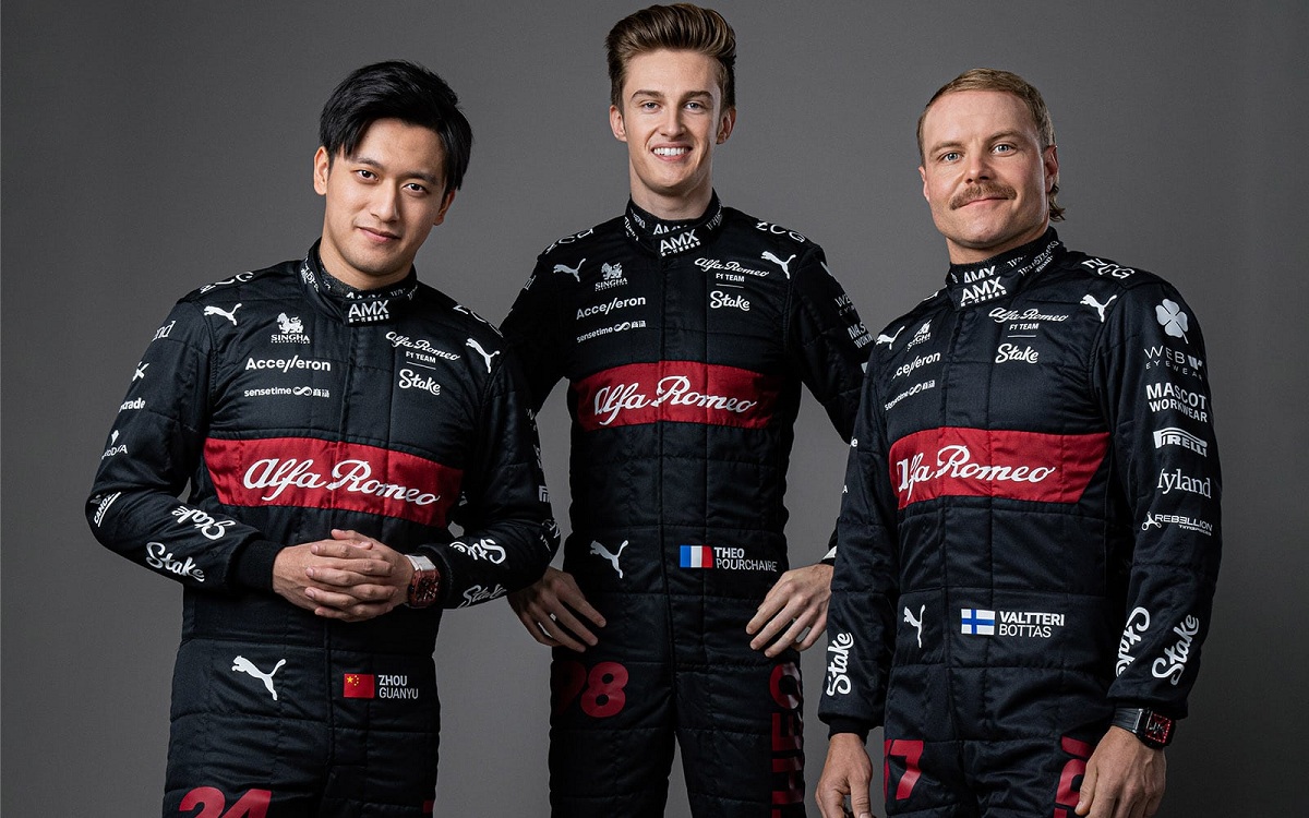 Zhou, Pourchaire y Bottas, el plantel de 2023 continuarán en el primer año del futuro equipo Audi. (Archivo / Alfa Romeo F1 Team. 2023) 