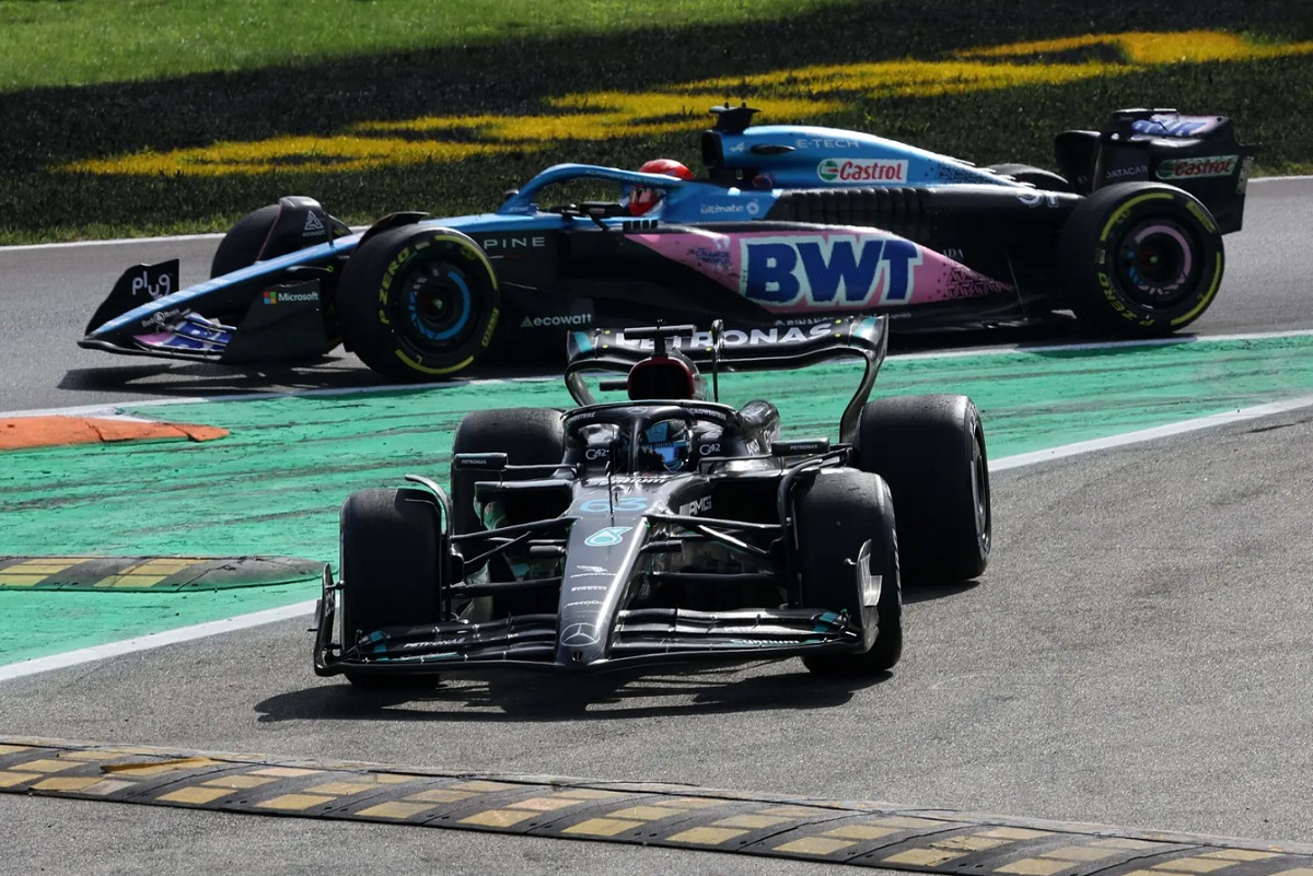 Russell propone que se modifique la primera curva de Monza