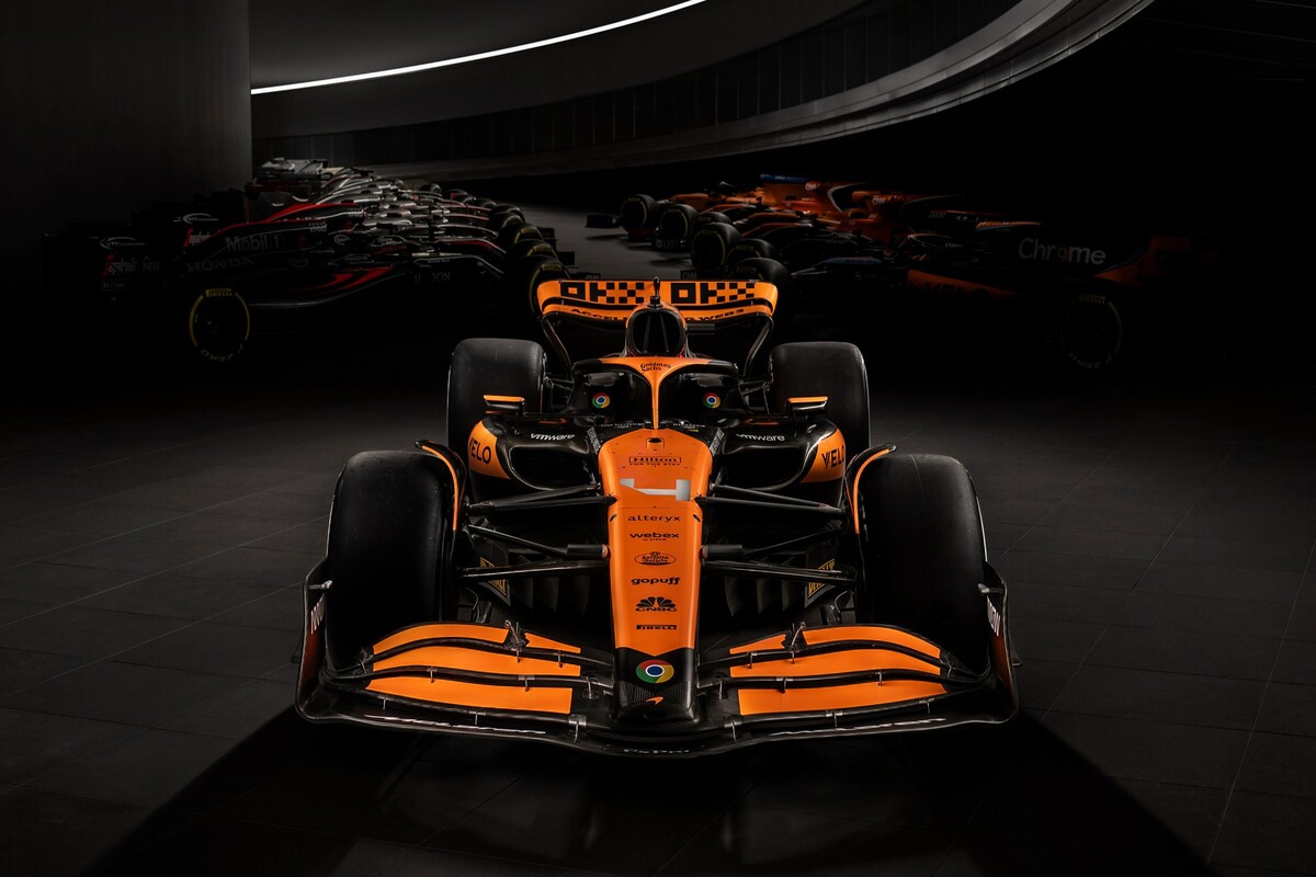 McLaren anticipa el lanzamiento oficial y revela la decoración del coche 2024