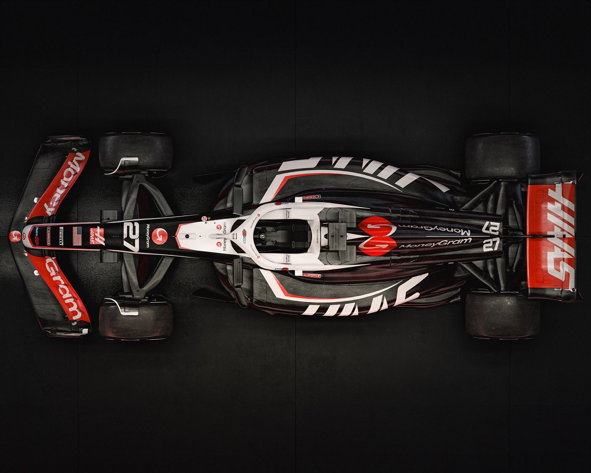 Vista cenital del VF-24. (MoneyGram Haas F1 Team)