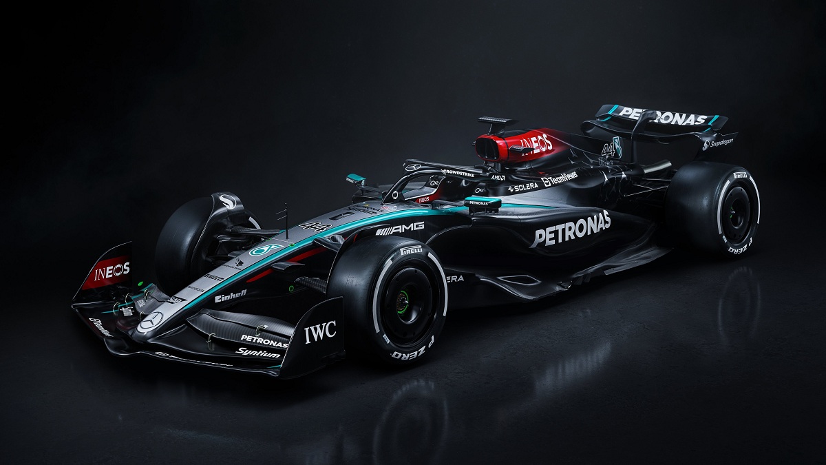 Mercedes W15. (Mercedes AMG Petronas F1 Team)
