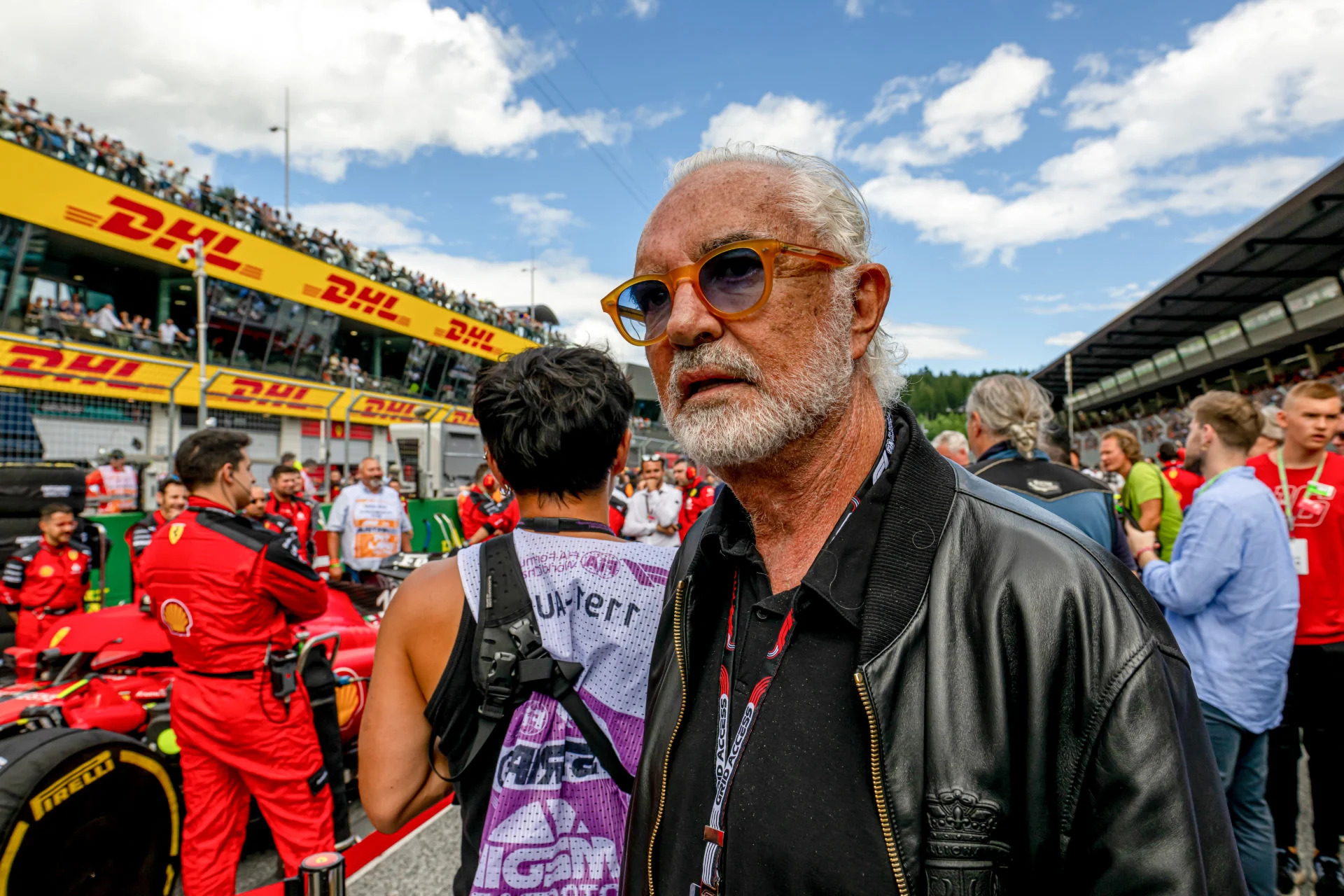 Briatore en la parrilla de Austria, el año pasado, en su rol de embajador de la F1. (Archivo / Michael Potts / BSR Agency, 2023)