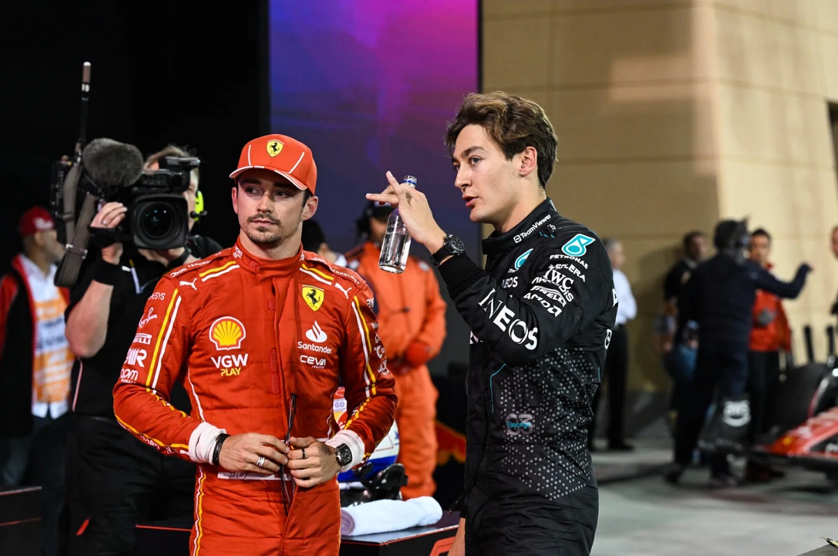 Leclerc y Norris en parque cerrado. (Simon Galloway)