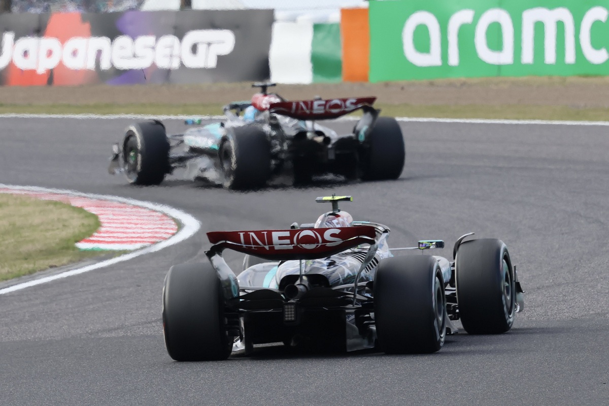 Russell y Hamilton el último fin de semana en Suzuka. (Suzuka International Racing Course)