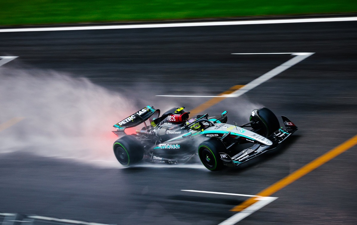 Hamilton durante la clasificación para la Sprint. (Mercedes-AMG PETRONAS F1 Team)