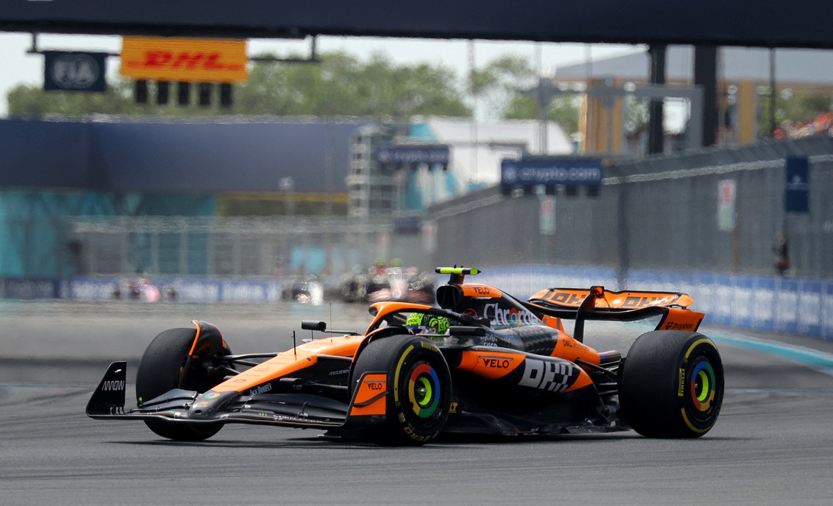 Norris durante el Gran Premio de Miami. (Brian Snyder / REUTERS)