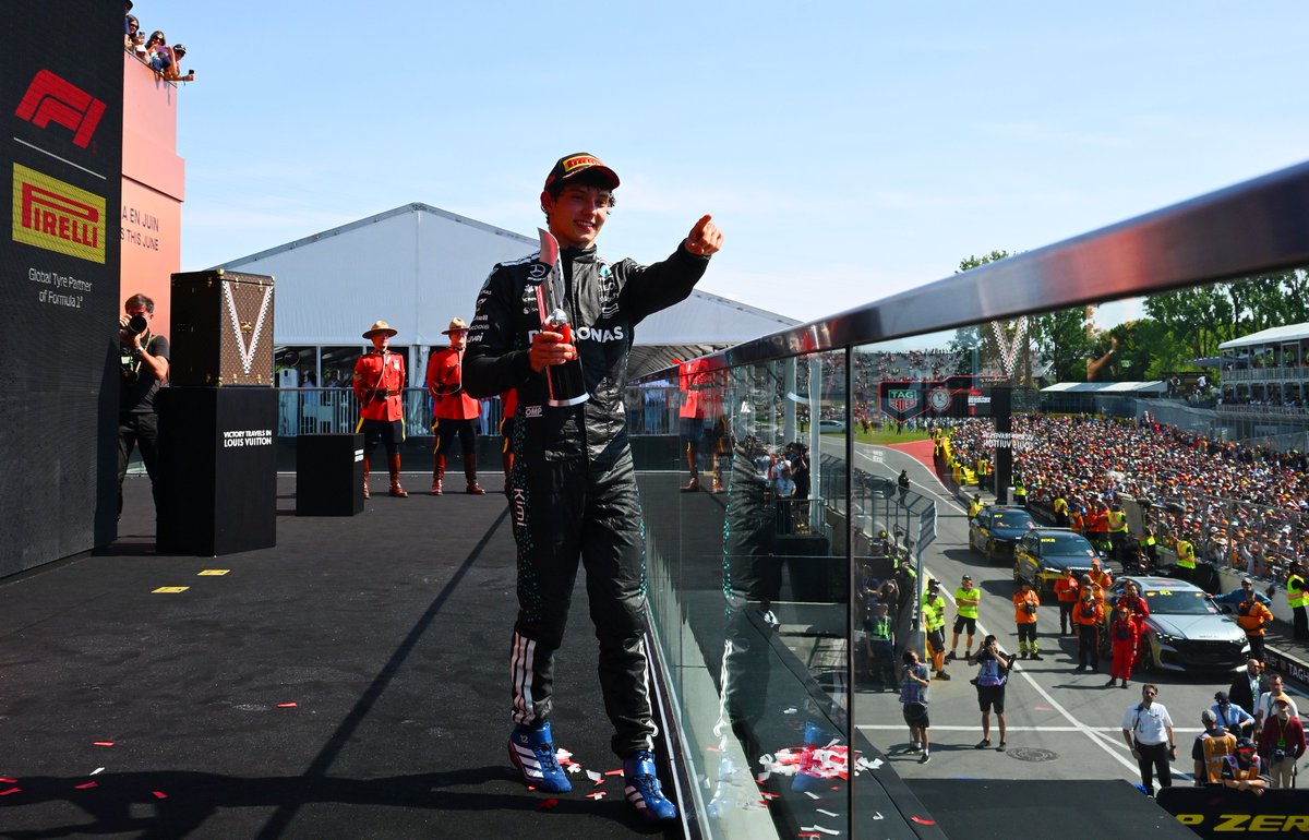 Antonelli celebró su primer podio en F1. (F1 / FOM)