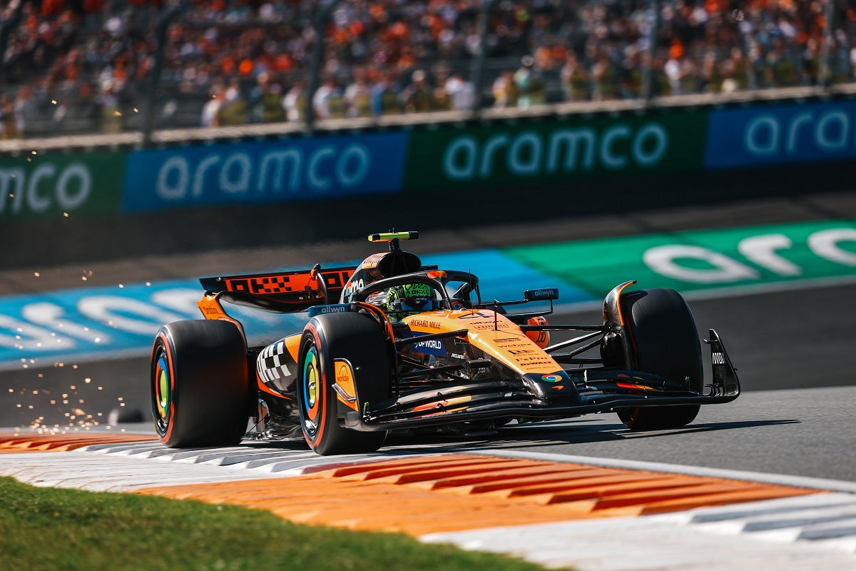 Norris lideró los entrenamientos pero no fue suciente para contener a su compañero en Qualy. (McLaren Racing)