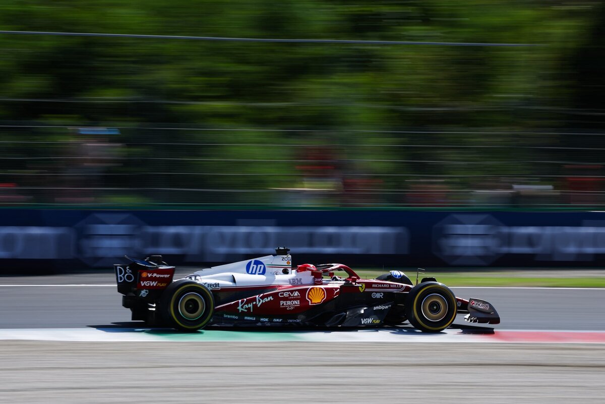 Leclerc terminó segundo en las tres sesiones de entrenamientos. (Ferrari Media Centre)