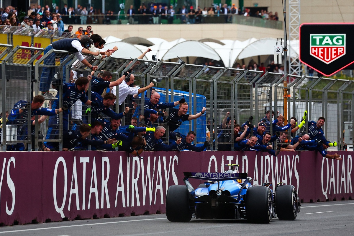 Sainz logró su primer podio con Williams, algo que no alcanzaba Grove desde el GP de Bélgica de 2021. (Joe Portlock)