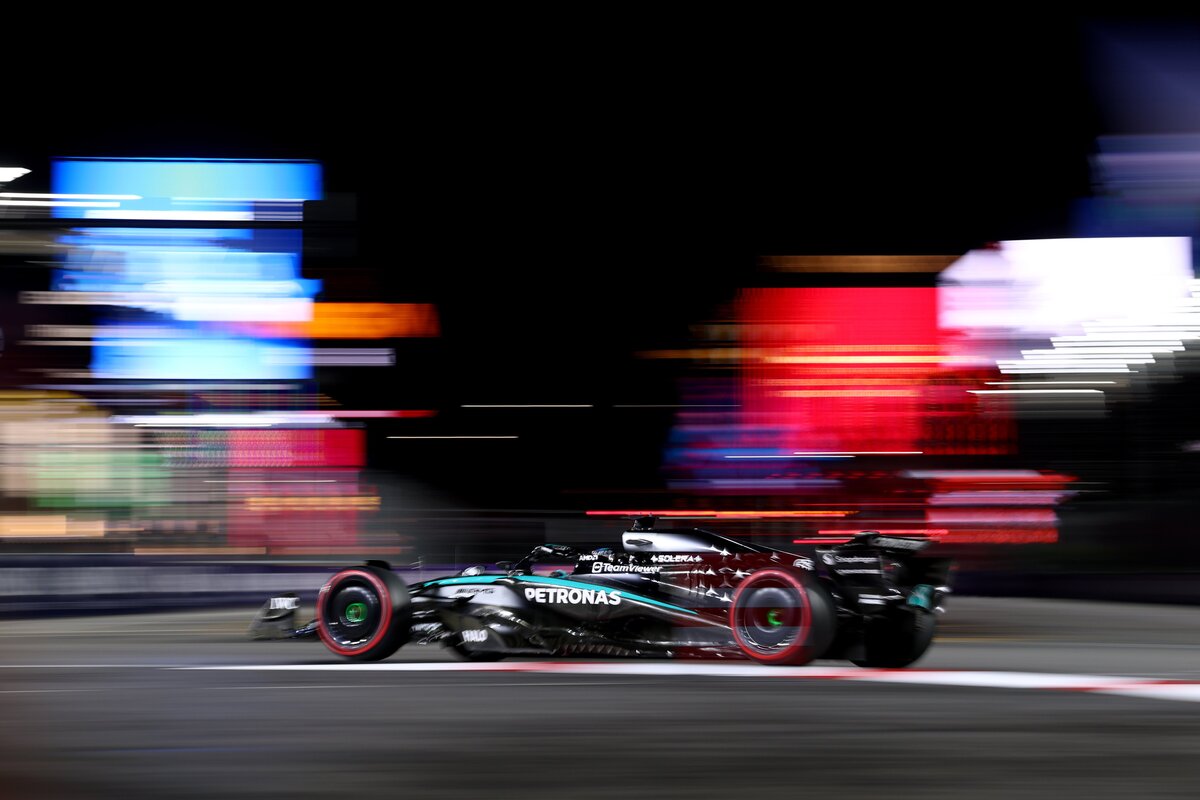 Russell durante la PL3. (F1 / FOM)