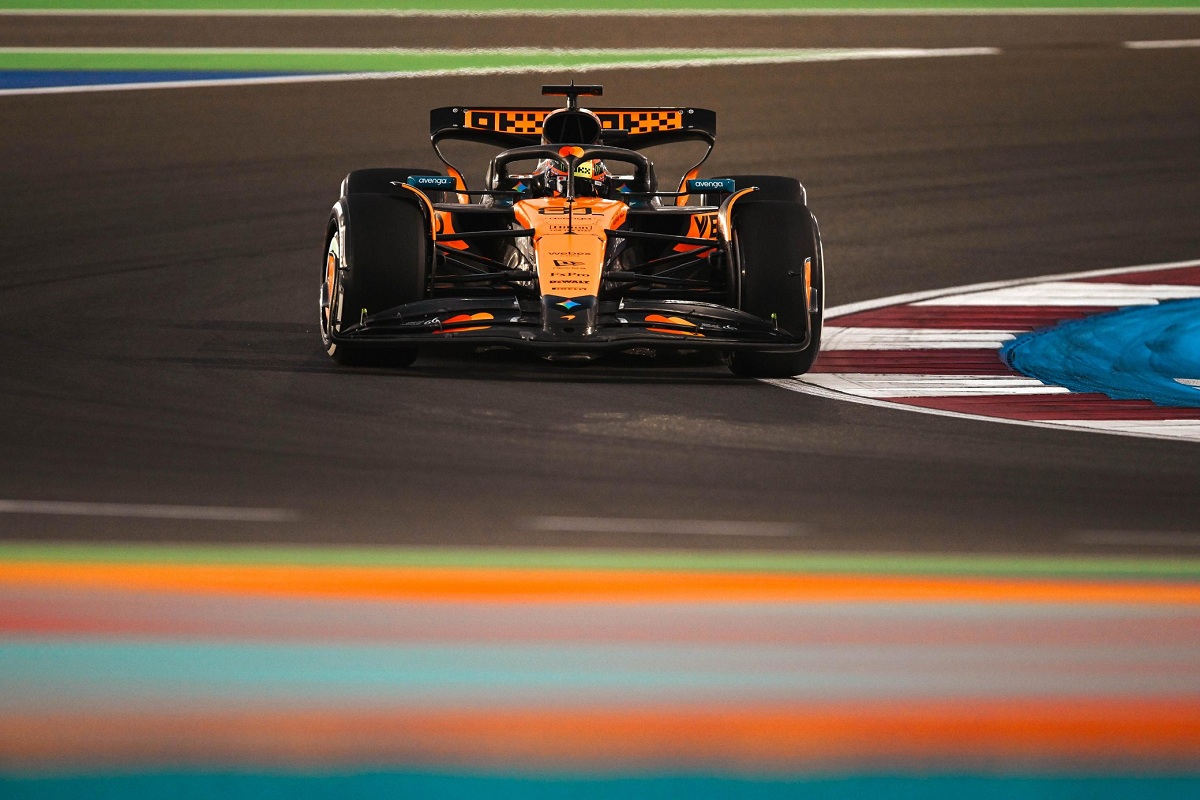 Piastri durante los entrenamientos en Lusail. (McLaren Racing)
