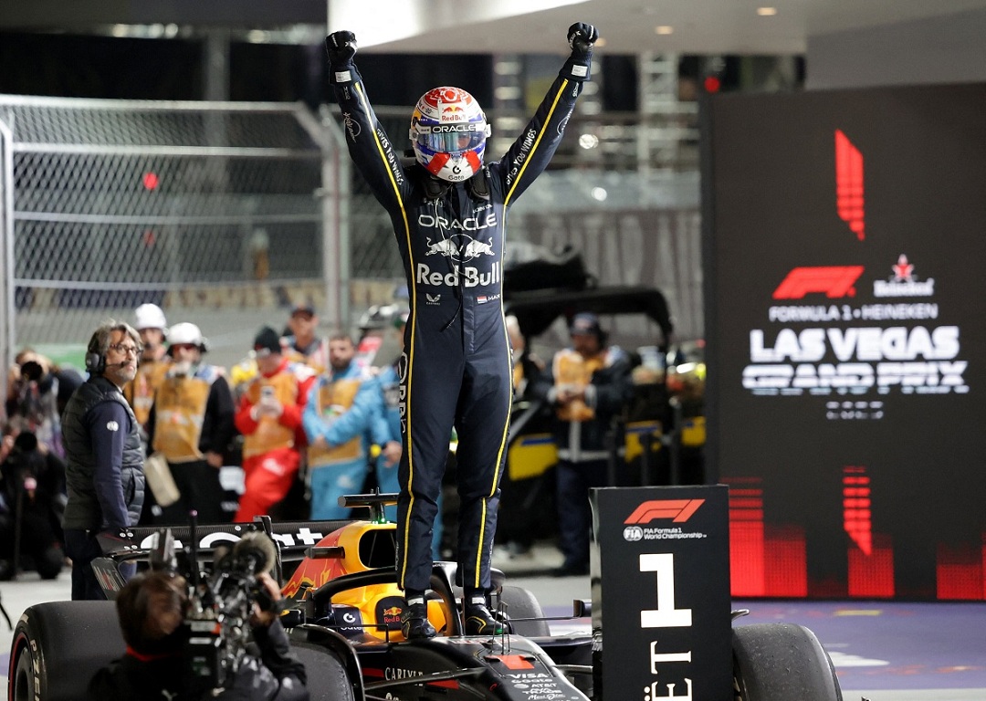 Verstappen hizo saltar la banca en Las Vegas