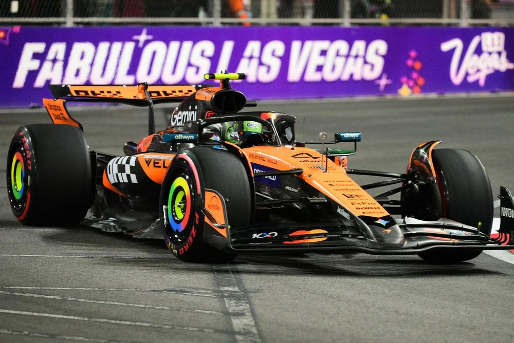 Lando Norris lideró la segunda sesión en Las Vegas