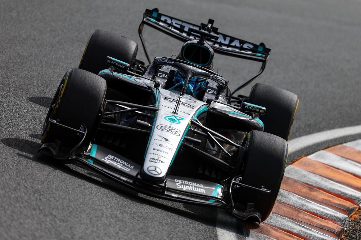 Russell no pudo repetir la pole de la Sprint. (Mercedes AMG-Petronas F1 Team)