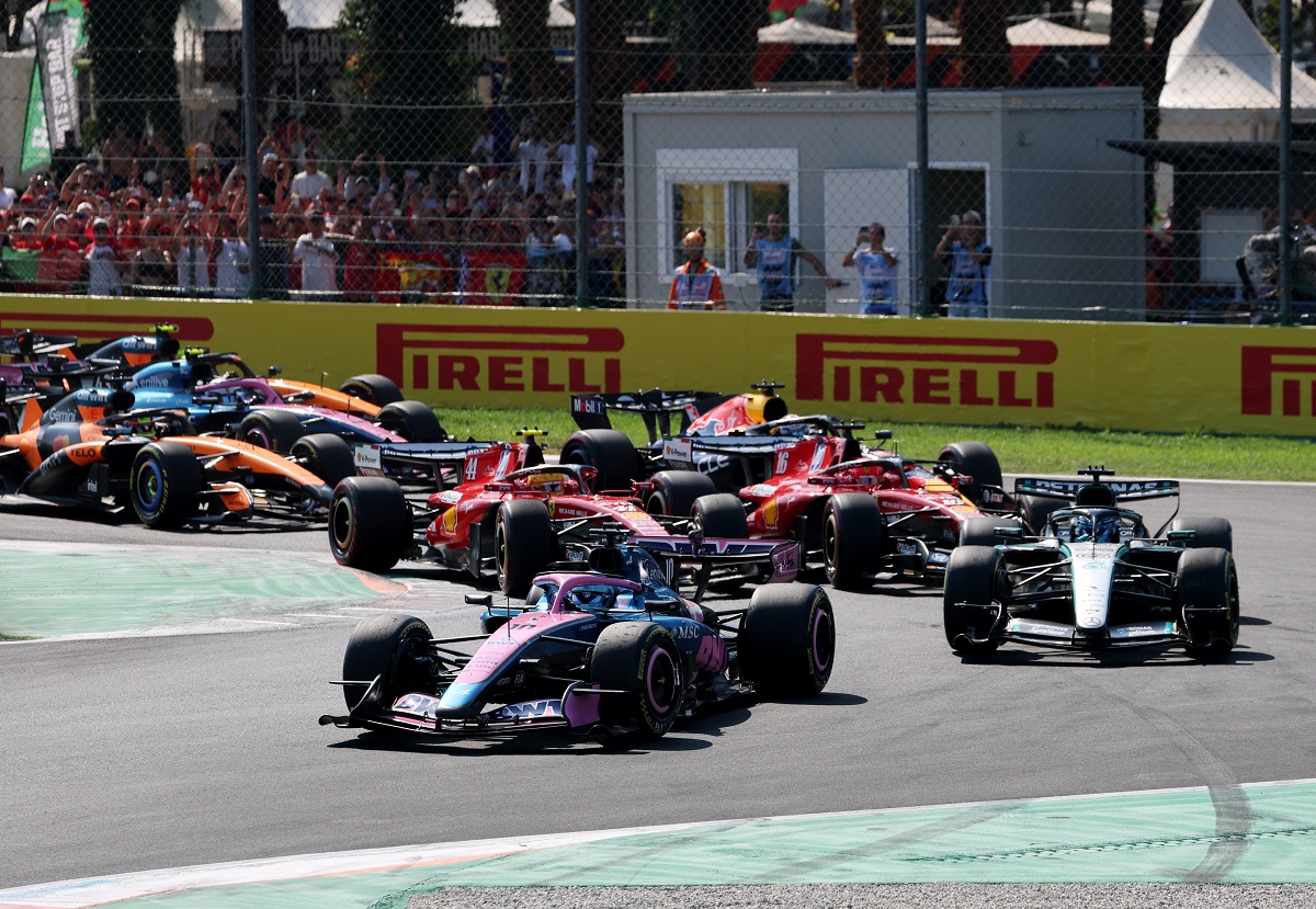 El poleman Gasly solo se mantuvo una vuelta en la punta. (F1 / FOM)